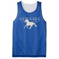 Cow At Heart With Horse Design Meaningful Gift Mesh Reversible Basketball Jersey Tank