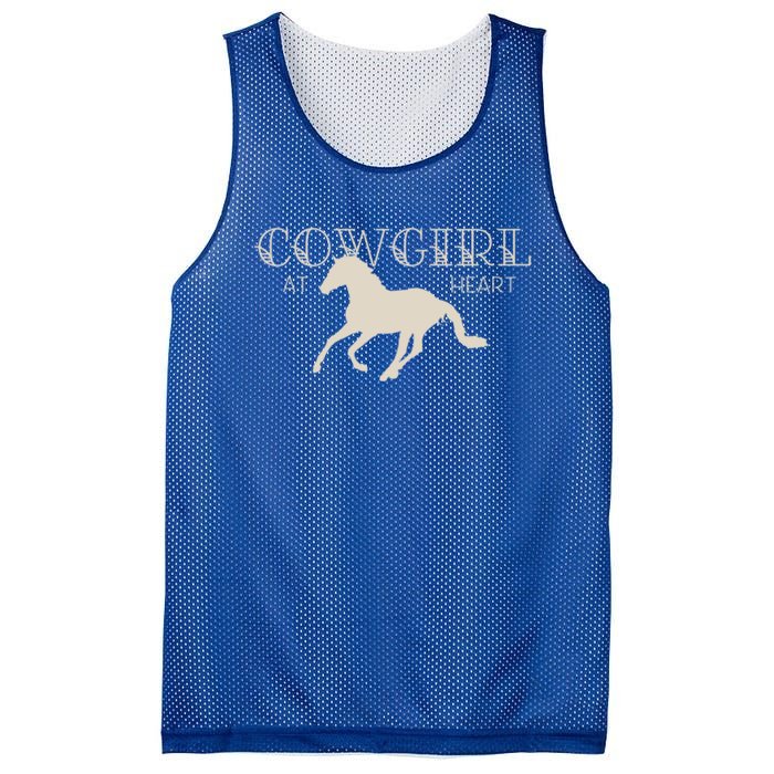 Cow At Heart With Horse Design Meaningful Gift Mesh Reversible Basketball Jersey Tank