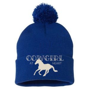 Cow At Heart With Horse Design Meaningful Gift Pom Pom 12in Knit Beanie