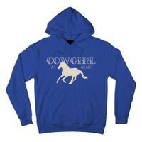 Cow At Heart With Horse Design Meaningful Gift Tall Hoodie