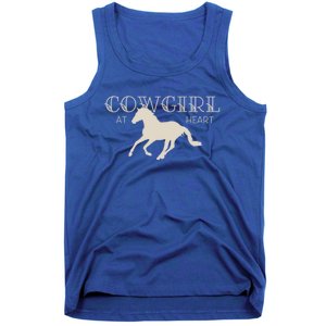 Cow At Heart With Horse Design Meaningful Gift Tank Top