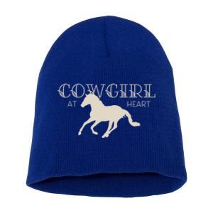 Cow At Heart With Horse Design Meaningful Gift Short Acrylic Beanie