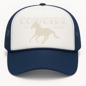 Cow At Heart With Horse Design Meaningful Gift Trucker Hat