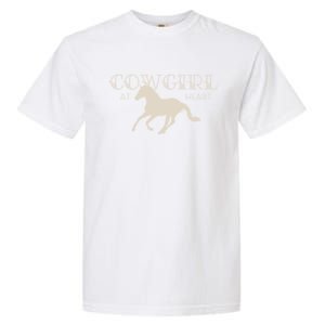 Cow At Heart With Horse Design Meaningful Gift Garment-Dyed Heavyweight T-Shirt