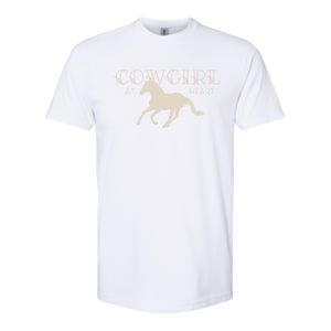 Cow At Heart With Horse Design Meaningful Gift Softstyle CVC T-Shirt