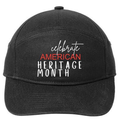 Celebrate American Heritage Month India Diversity Gift 7-Panel Snapback Hat