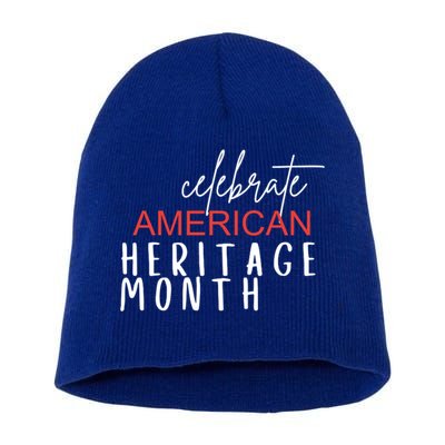 Celebrate American Heritage Month India Diversity Gift Short Acrylic Beanie