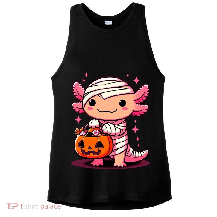 Cute Axolotl Halloween Costume Ladies PosiCharge Tri-Blend Wicking Tank