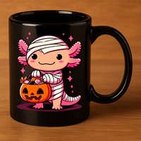 Cute Axolotl Halloween Costume 11oz C Handle Ceramic Mug