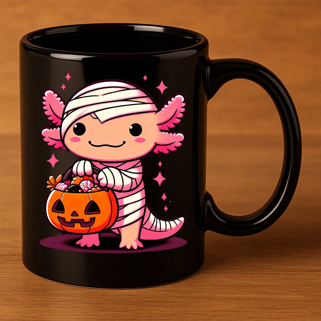 Cute Axolotl Halloween Costume 11oz C Handle Ceramic Mug