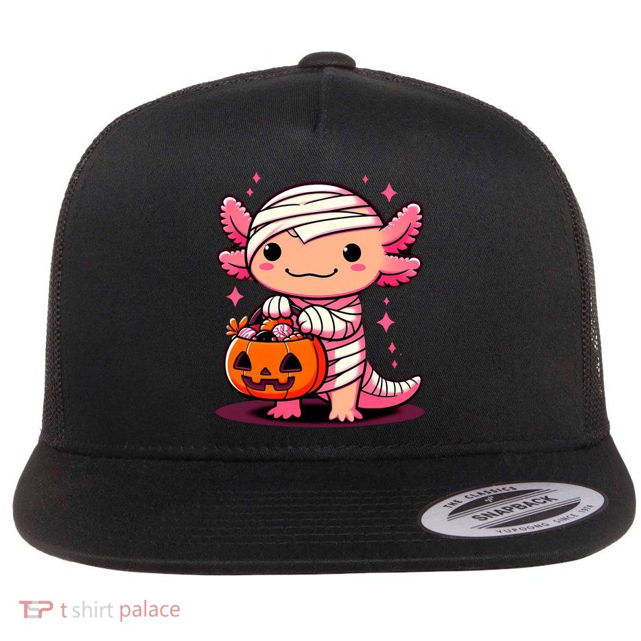 Cute Axolotl Halloween Costume Flatbill Hat