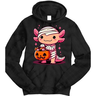 Cute Axolotl Halloween Costume Tie Dye Hoodie