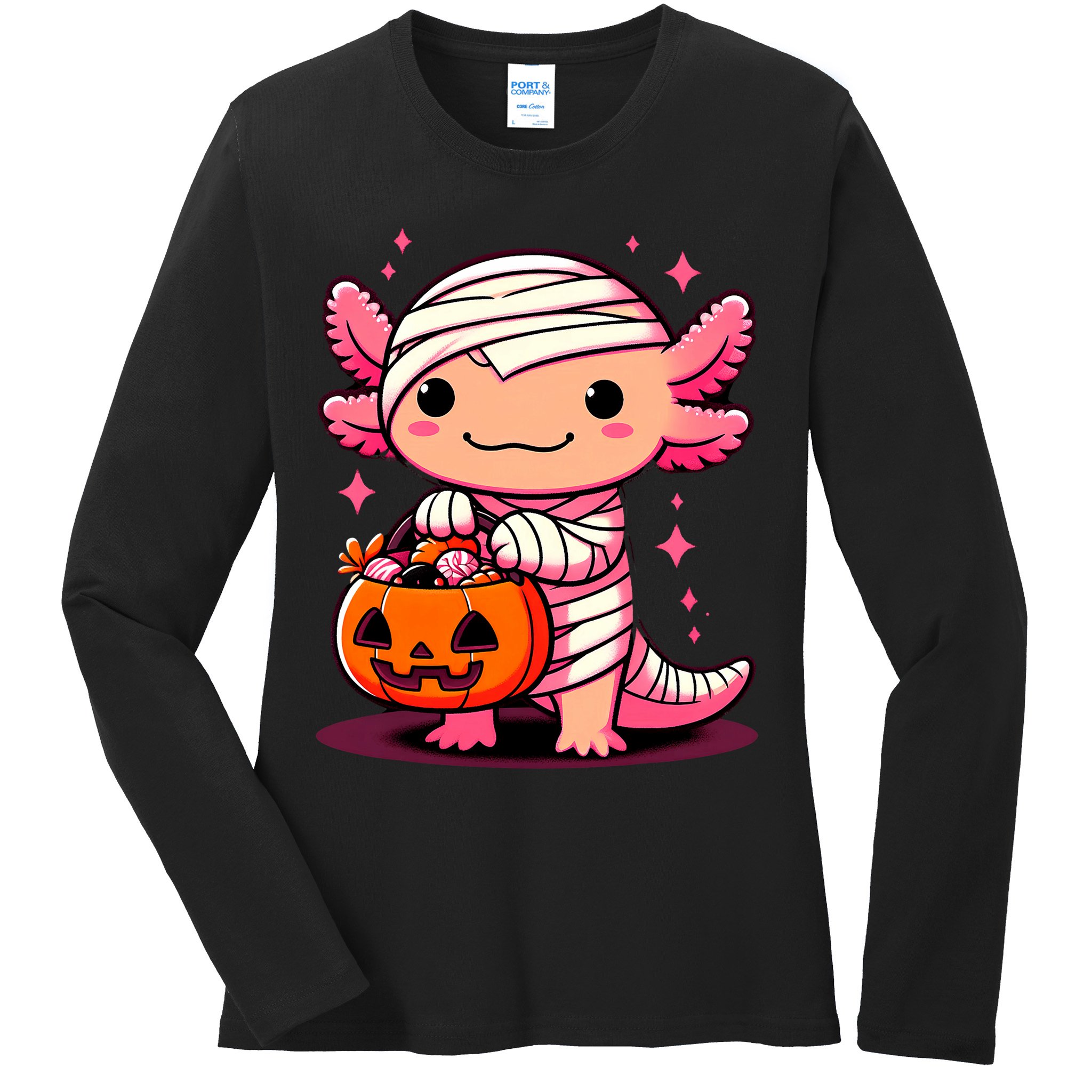 Cute Axolotl Halloween Costume Ladies Long Sleeve Shirt