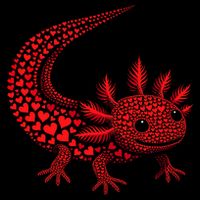 Cute Axolotl Heart   Valentine Axolotl  Cooling Performance Crew T-Shirt