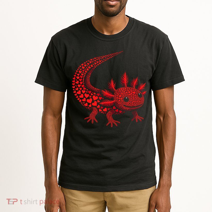 Cute Axolotl Heart   Valentine Axolotl  Tall T-Shirt