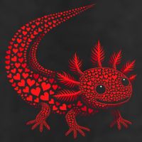Cute Axolotl Heart   Valentine Axolotl  Adult Drive Performance Visor