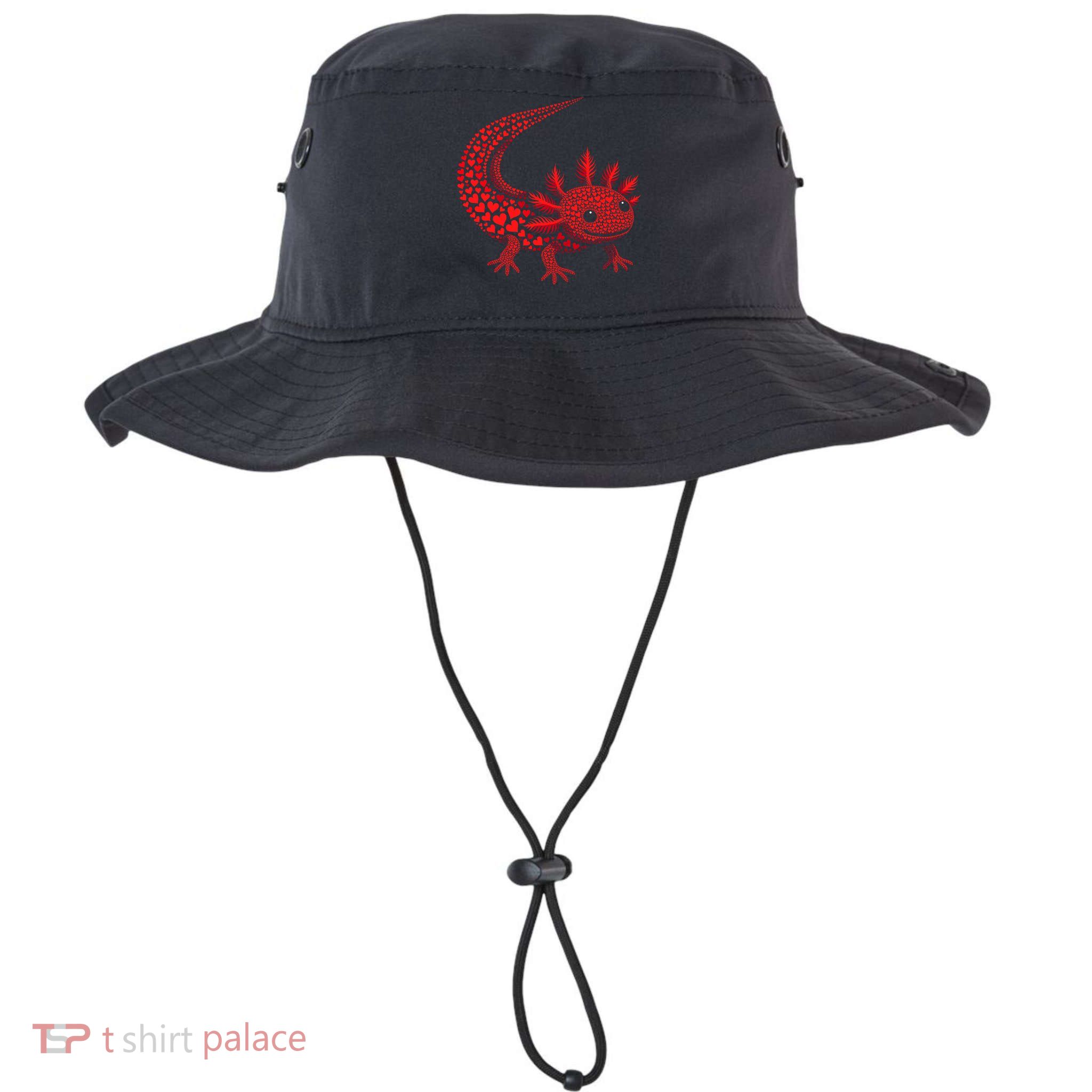 Cute Axolotl Heart   Valentine Axolotl  Bucket Hat