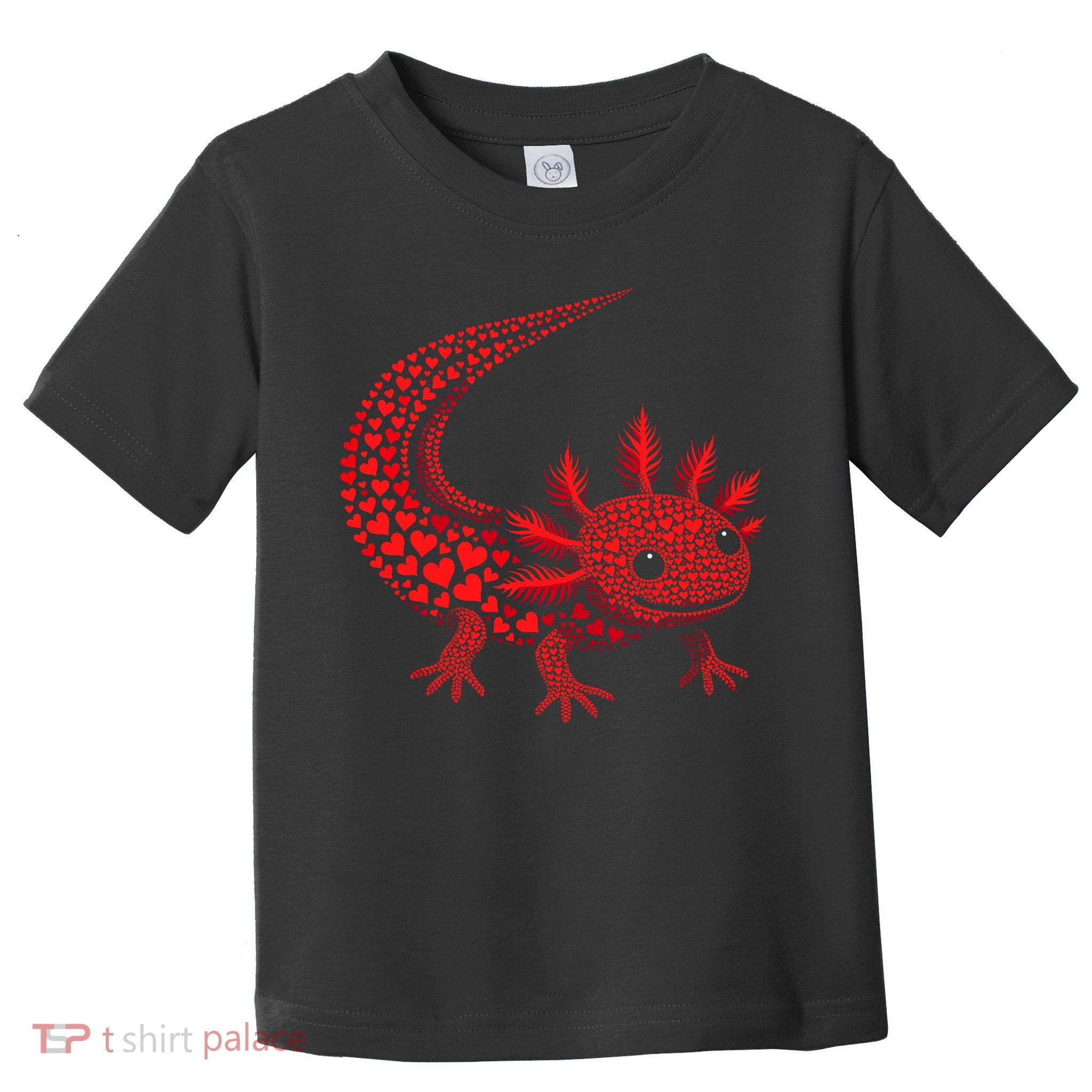 Cute Axolotl Heart   Valentine Axolotl  Toddler T-Shirt
