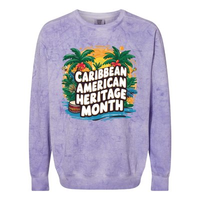 Caribbean American Heritage Month Gift Colorblast Crewneck Sweatshirt