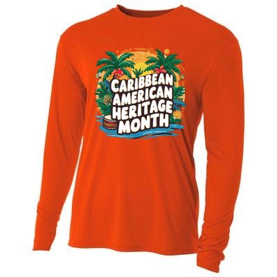 Caribbean American Heritage Month Gift Cooling Performance Long Sleeve Crew