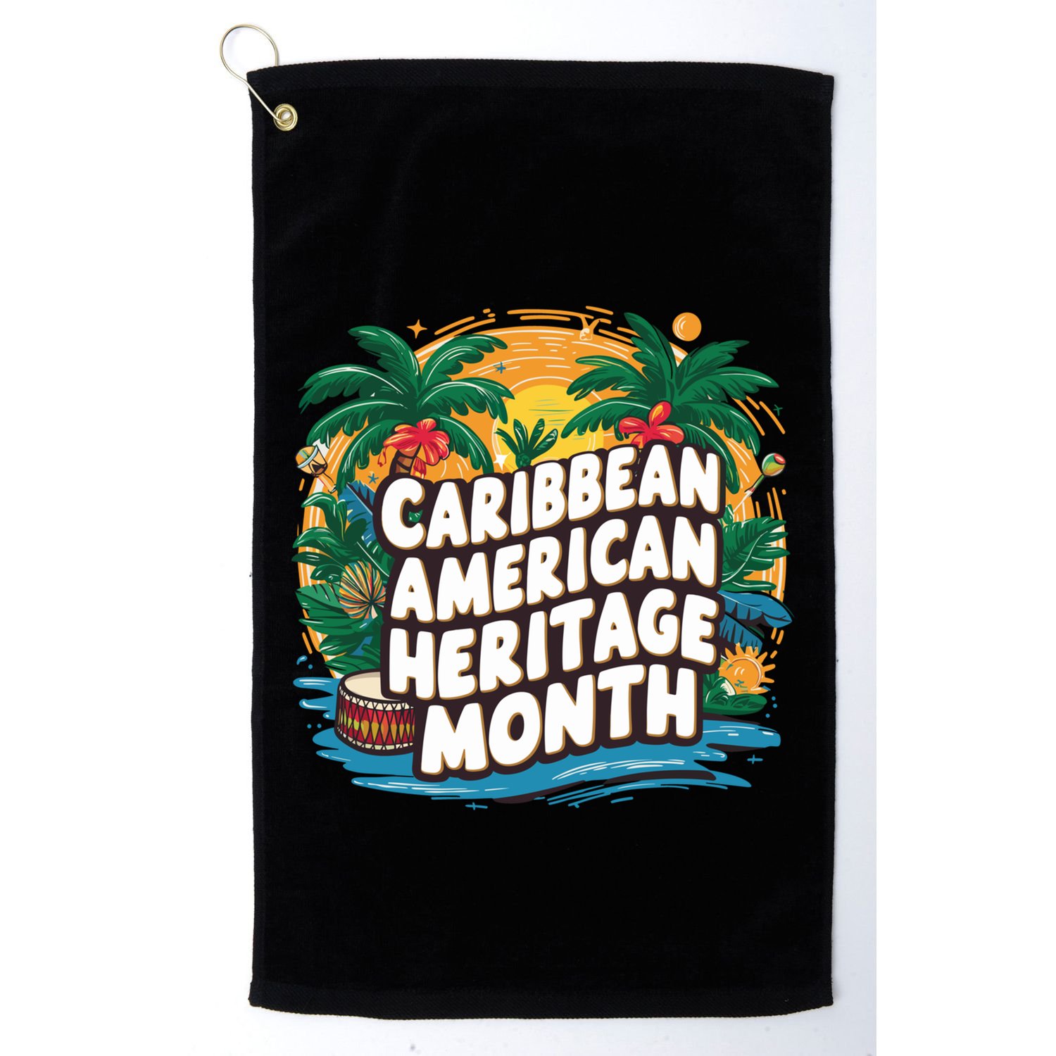 Caribbean American Heritage Month Gift Golf Towel