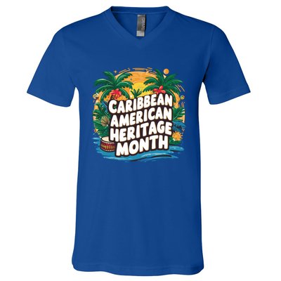 Caribbean American Heritage Month Gift V-Neck T-Shirt