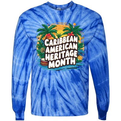 Caribbean American Heritage Month Gift Tie-Dye Long Sleeve Shirt