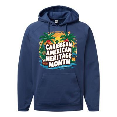 Caribbean American Heritage Month Gift Performance Fleece Hoodie