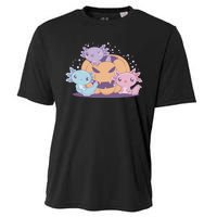 Cute Axolotl Halloween Pumpkin Cooling Performance Crew T-Shirt