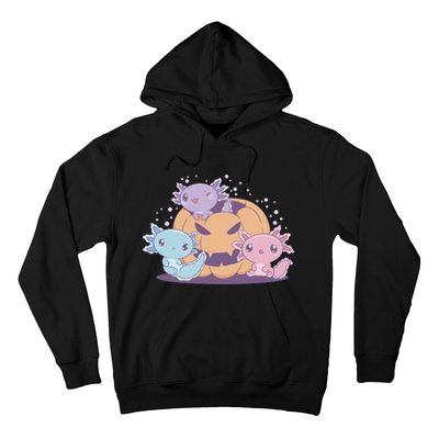 Cute Axolotl Halloween Pumpkin Hoodie