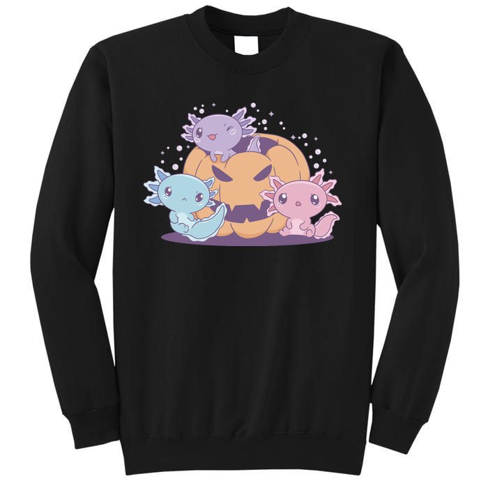 Cute Axolotl Halloween Pumpkin Sweatshirt