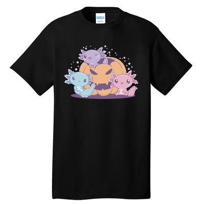 Cute Axolotl Halloween Pumpkin Tall T-Shirt