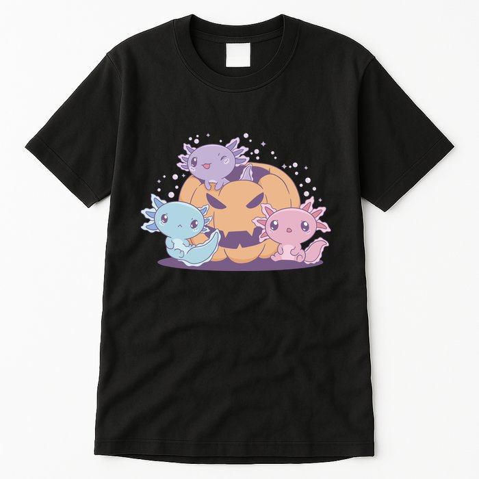 Cute Axolotl Halloween Pumpkin Tall T-Shirt