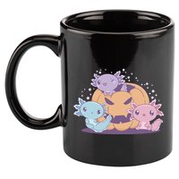 Cute Axolotl Halloween Pumpkin 11oz C Handle Ceramic Mug