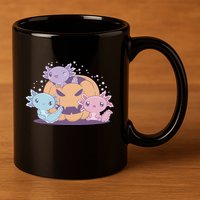 Cute Axolotl Halloween Pumpkin 11oz C Handle Ceramic Mug