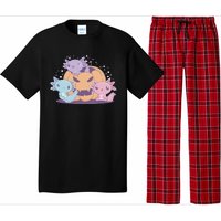 Cute Axolotl Halloween Pumpkin Pajama Set