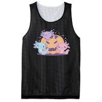 Cute Axolotl Halloween Pumpkin Mesh Reversible Basketball Jersey Tank