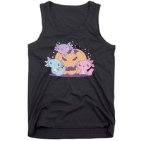 Cute Axolotl Halloween Pumpkin Tank Top