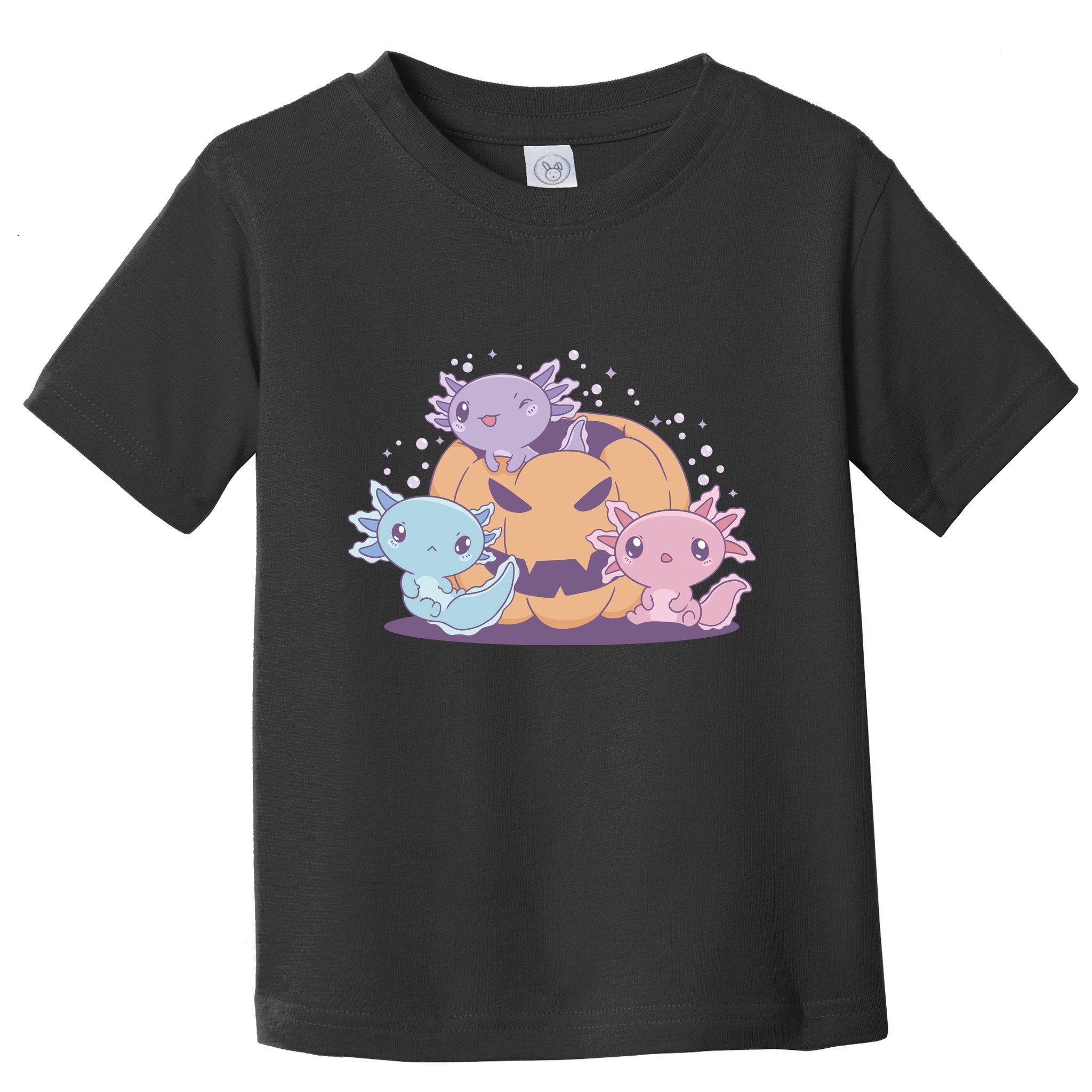 Cute Axolotl Halloween Pumpkin Toddler T-Shirt