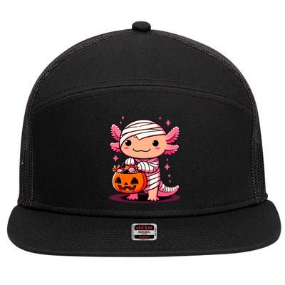 Cute Axolotl Halloween Costume 7 Panel Mesh Trucker Snapback Hat