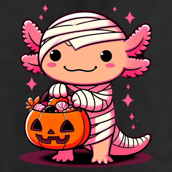 Cute Axolotl Halloween Costume 7 Panel Mesh Trucker Snapback Hat