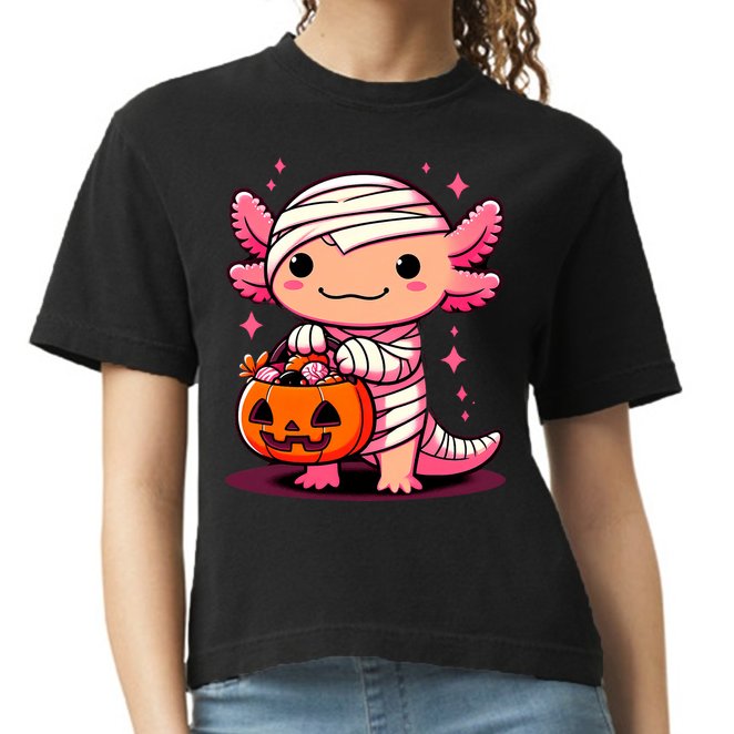 Cute Axolotl Halloween Costume Comfort Colors Boxy T-Shirt