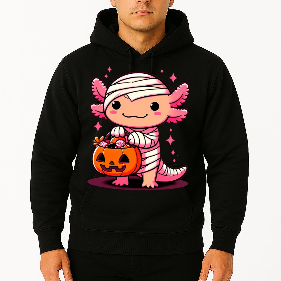 Cute Axolotl Halloween Costume Hoodie