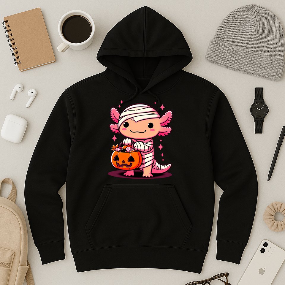 Cute Axolotl Halloween Costume Hoodie
