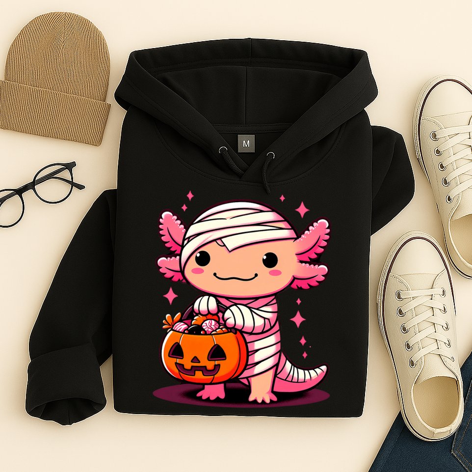 Cute Axolotl Halloween Costume Hoodie