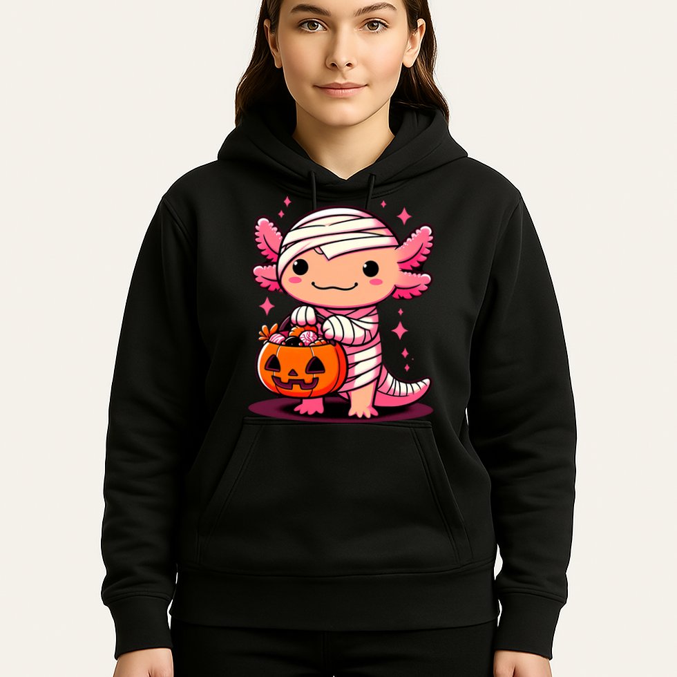 Cute Axolotl Halloween Costume Hoodie