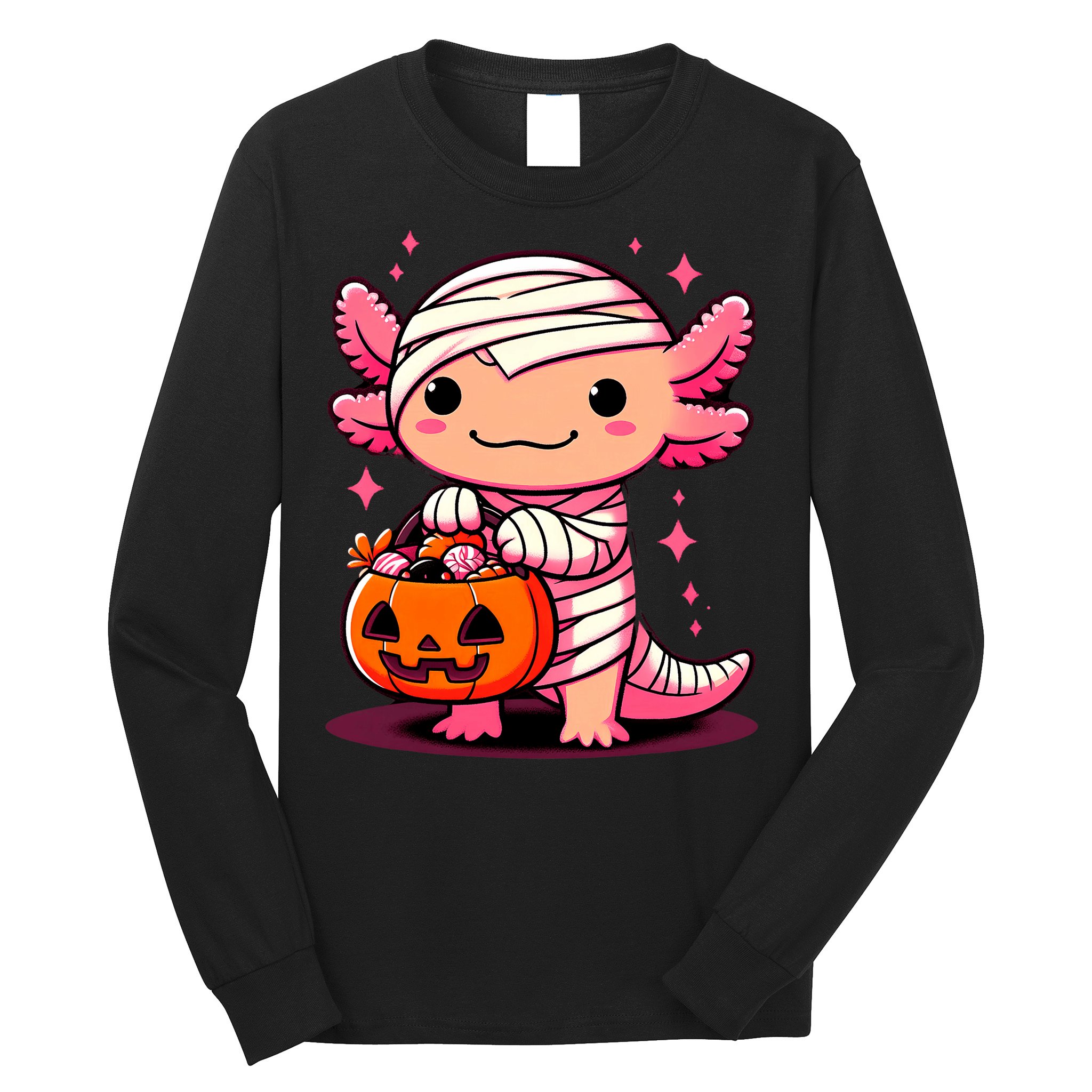 Cute Axolotl Halloween Costume Long Sleeve Shirt