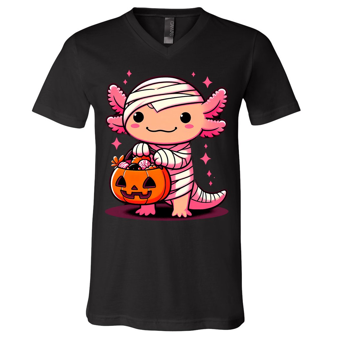 Cute Axolotl Halloween Costume V-Neck T-Shirt