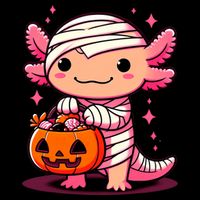 Cute Axolotl Halloween Costume Drawstring Bag