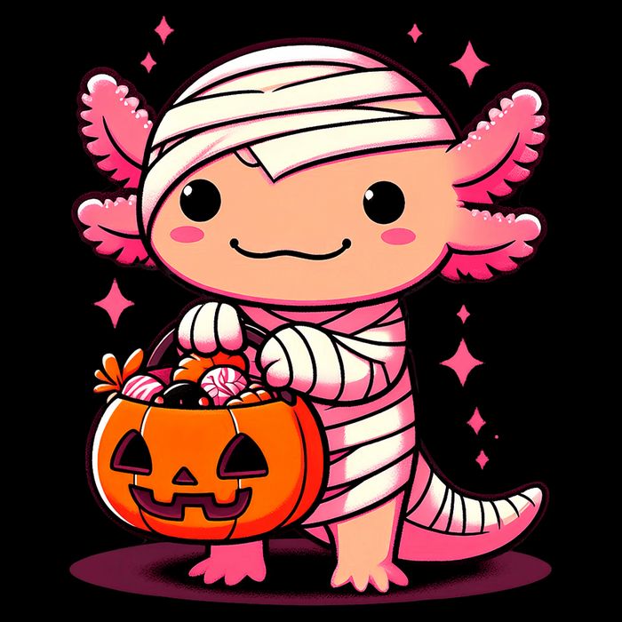 Cute Axolotl Halloween Costume Drawstring Bag